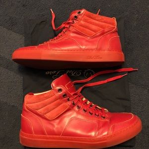 Del toro boxing sneakers red leather